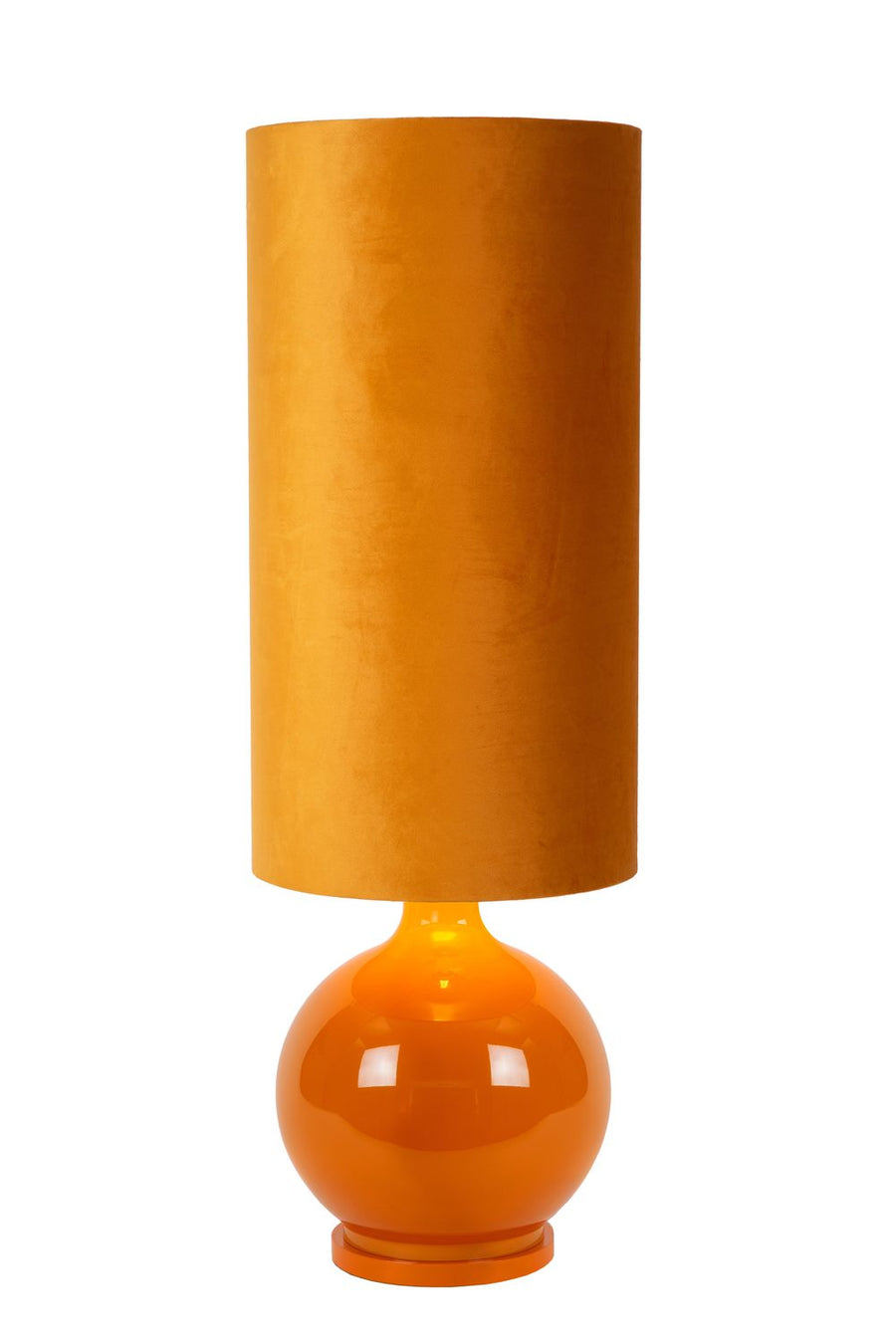 Lampadaire Esterad jaune, verre