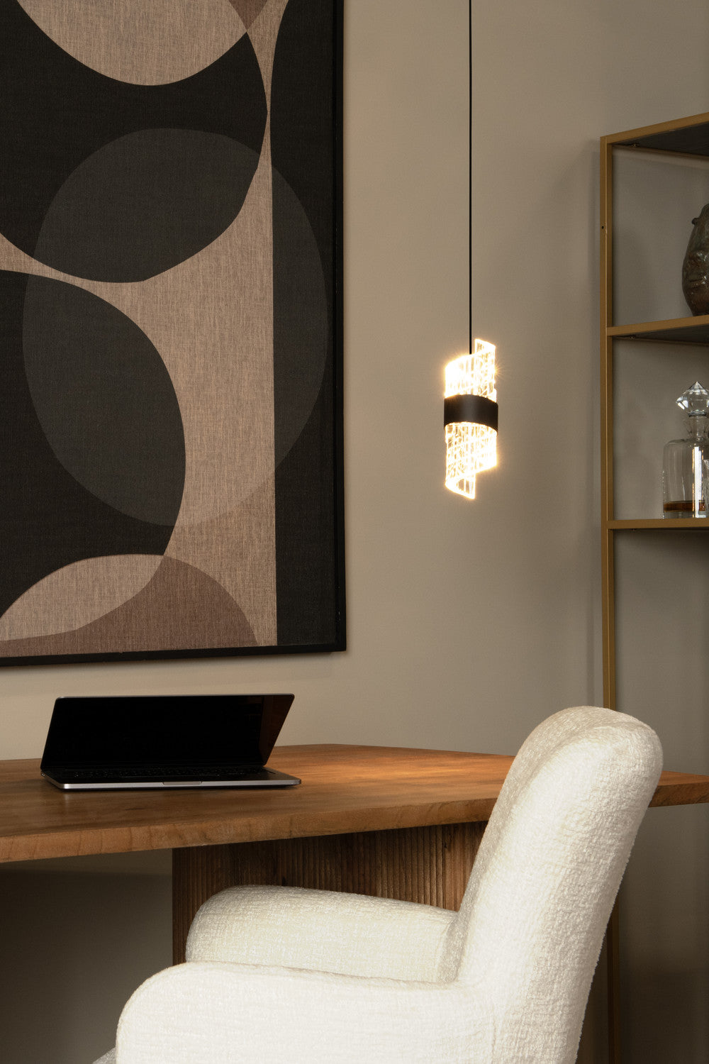 Suspension Kligande noire, H 70 cm (13496/07/30)