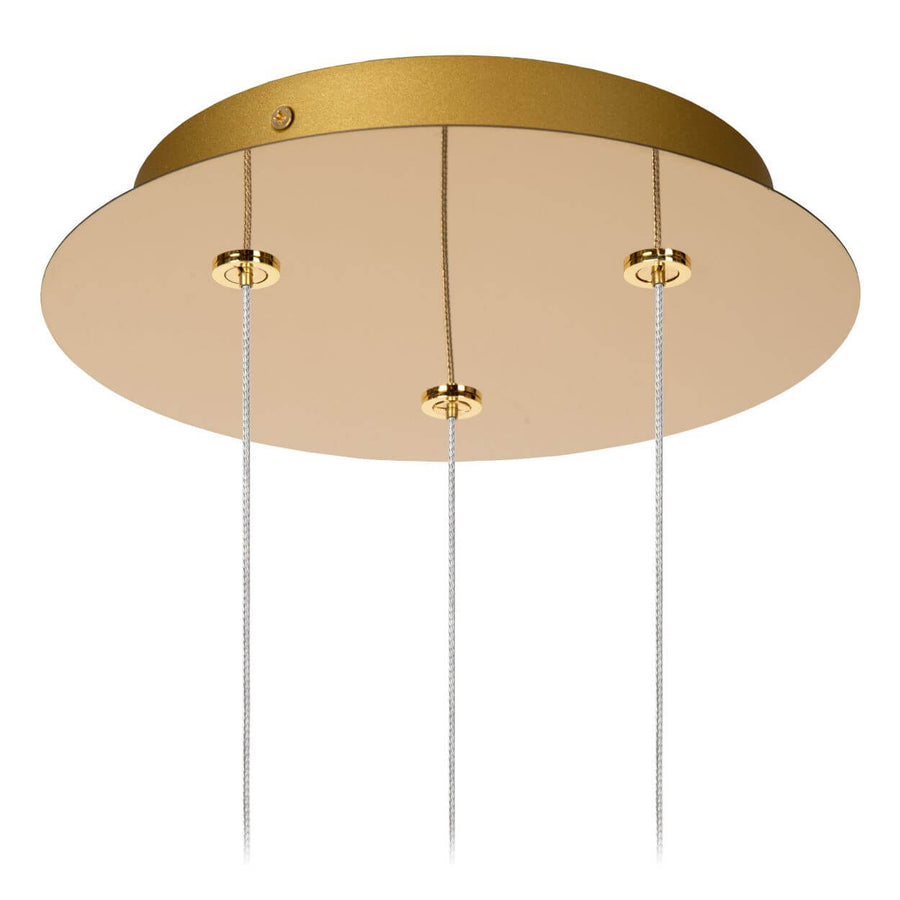 Suspension Cintra transparente et dorée mat, H 50 cm (13499/13/60)