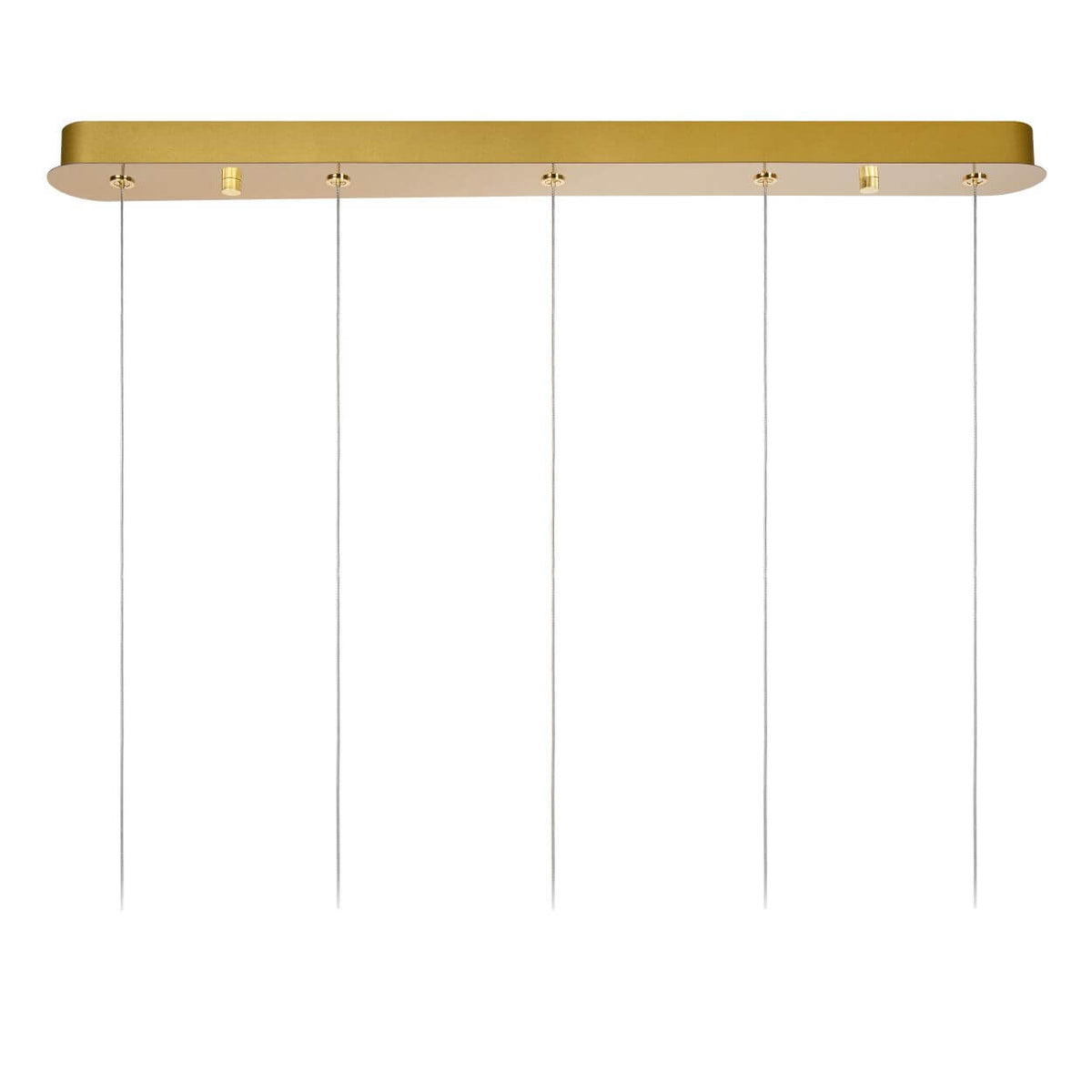 Suspension Cintra transparente et dorée mat, L 84 cm