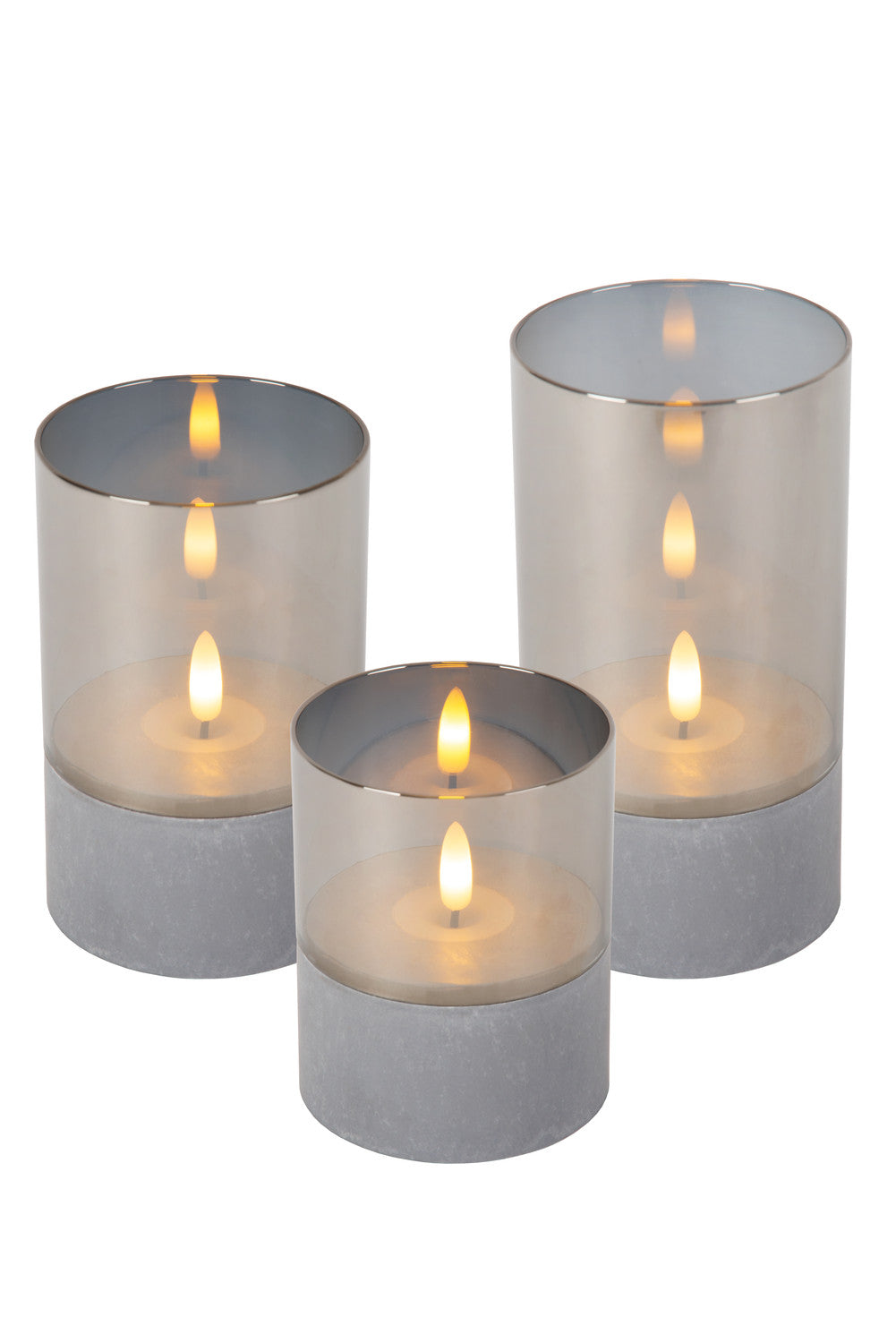Lampe à poser Velas fumée, verre