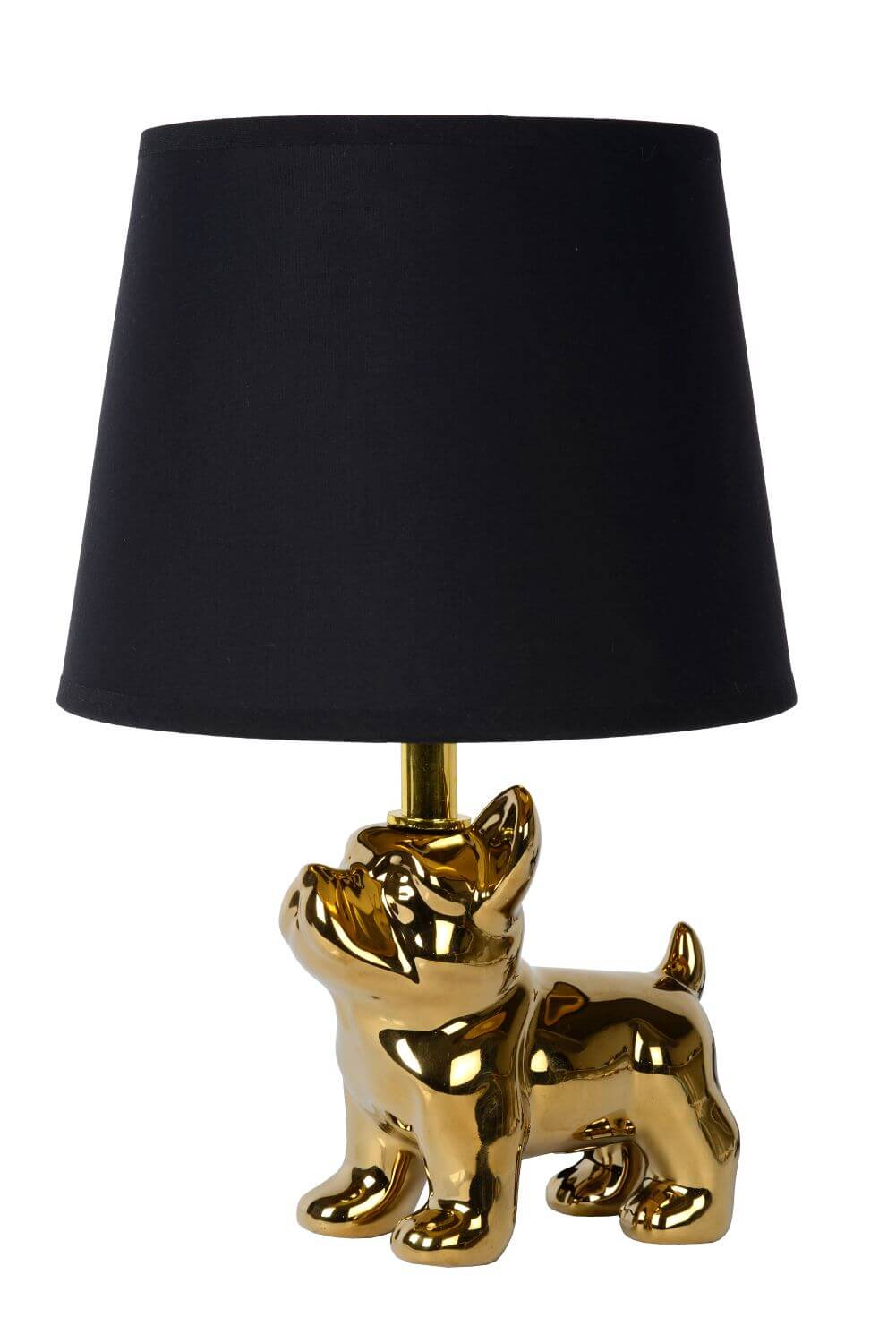 Lampe à poser Extravaganza SIR Winston dorée et noire, lin