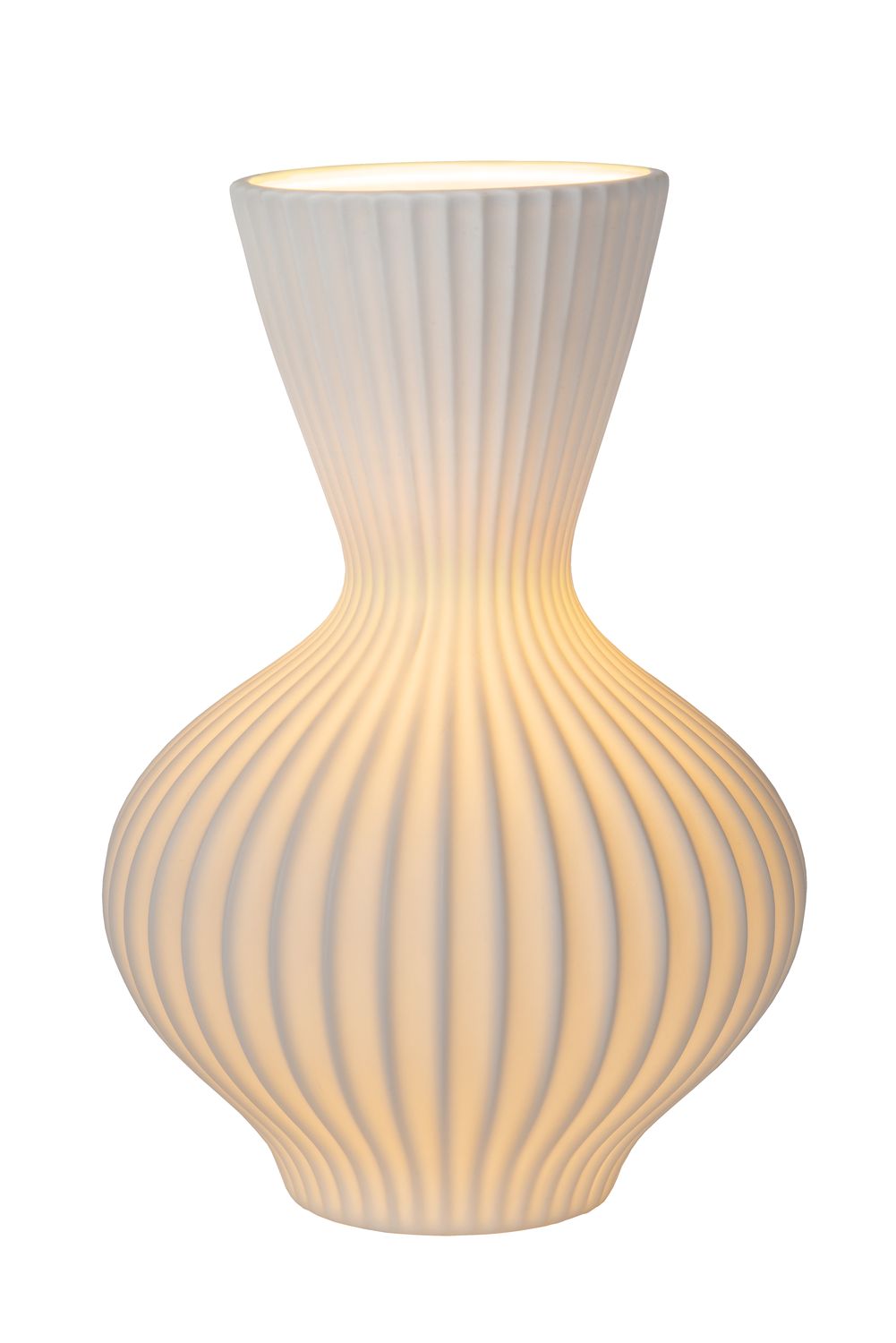 Lampe à poser Momoro blanche, porcelaine, H 29,4 cm