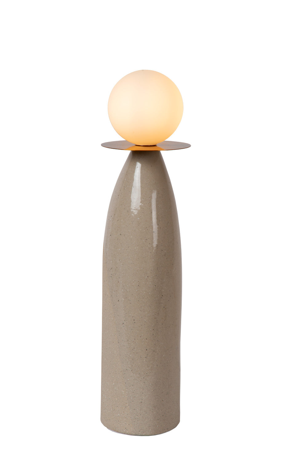 Lampe à poser Figaro grise, verre, H 48,8 cm