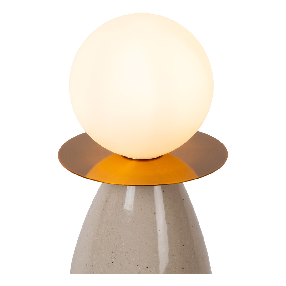 Lampe à poser Figaro grise, verre, H 48,8 cm
