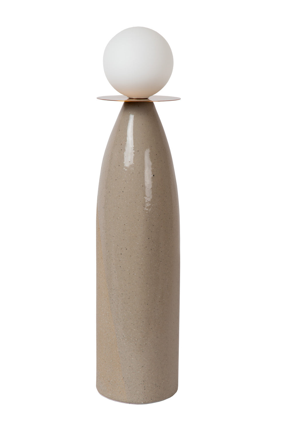 Lampe à poser Figaro grise, verre, H 53,5 cm