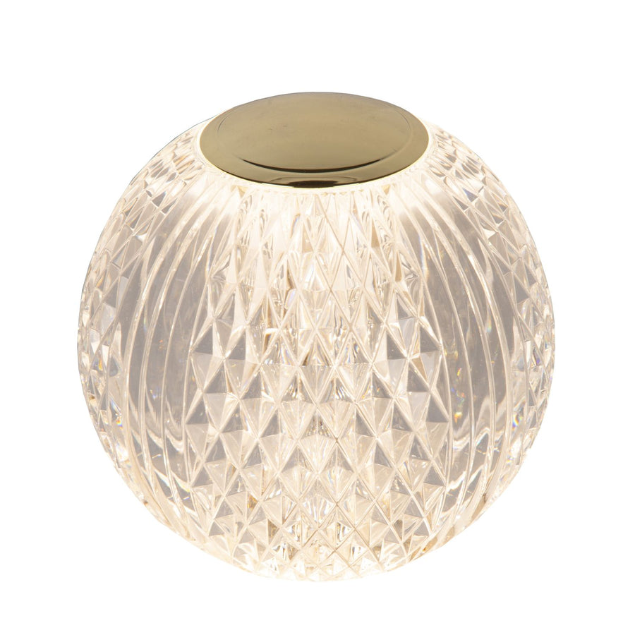 Lampe à poser Cintra transparente et dorée mat, Ø 11 cm (13599/02/60)