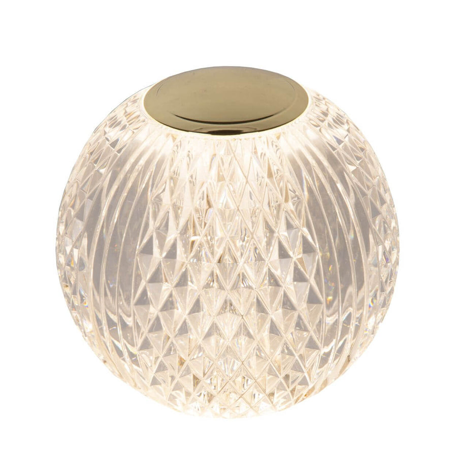 Lampe à poser Cintra transparente et dorée mat, Ø 11 cm (13599/11/60)