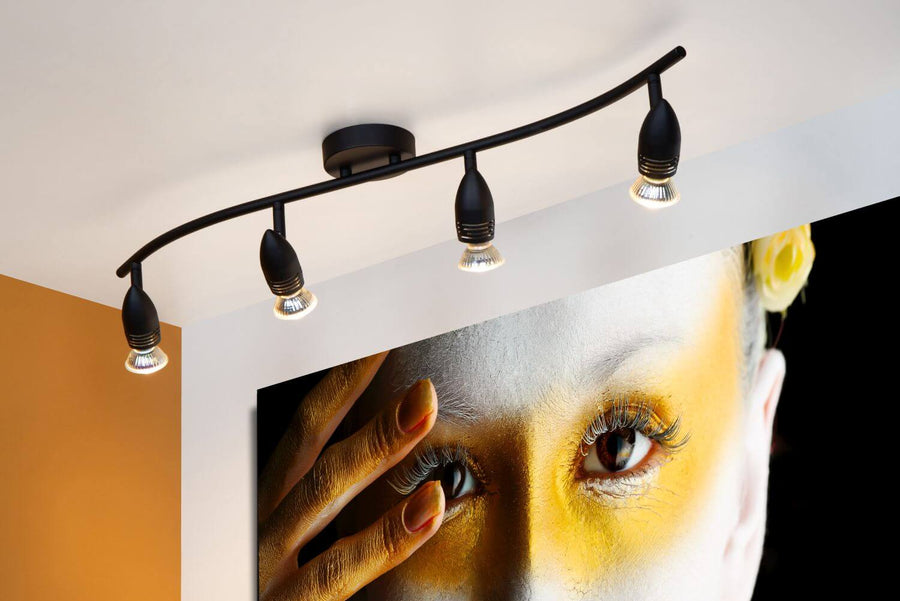 Plafonnier Caro 4 lumières noir