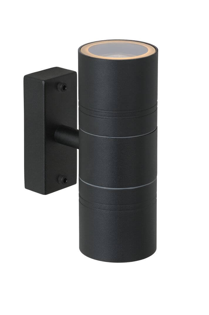 Applique extérieure Arne 2 lumières noire, H 17 cm