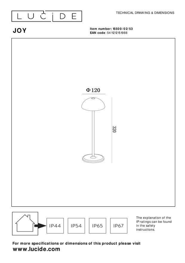 Lampe extérieure JOY orange