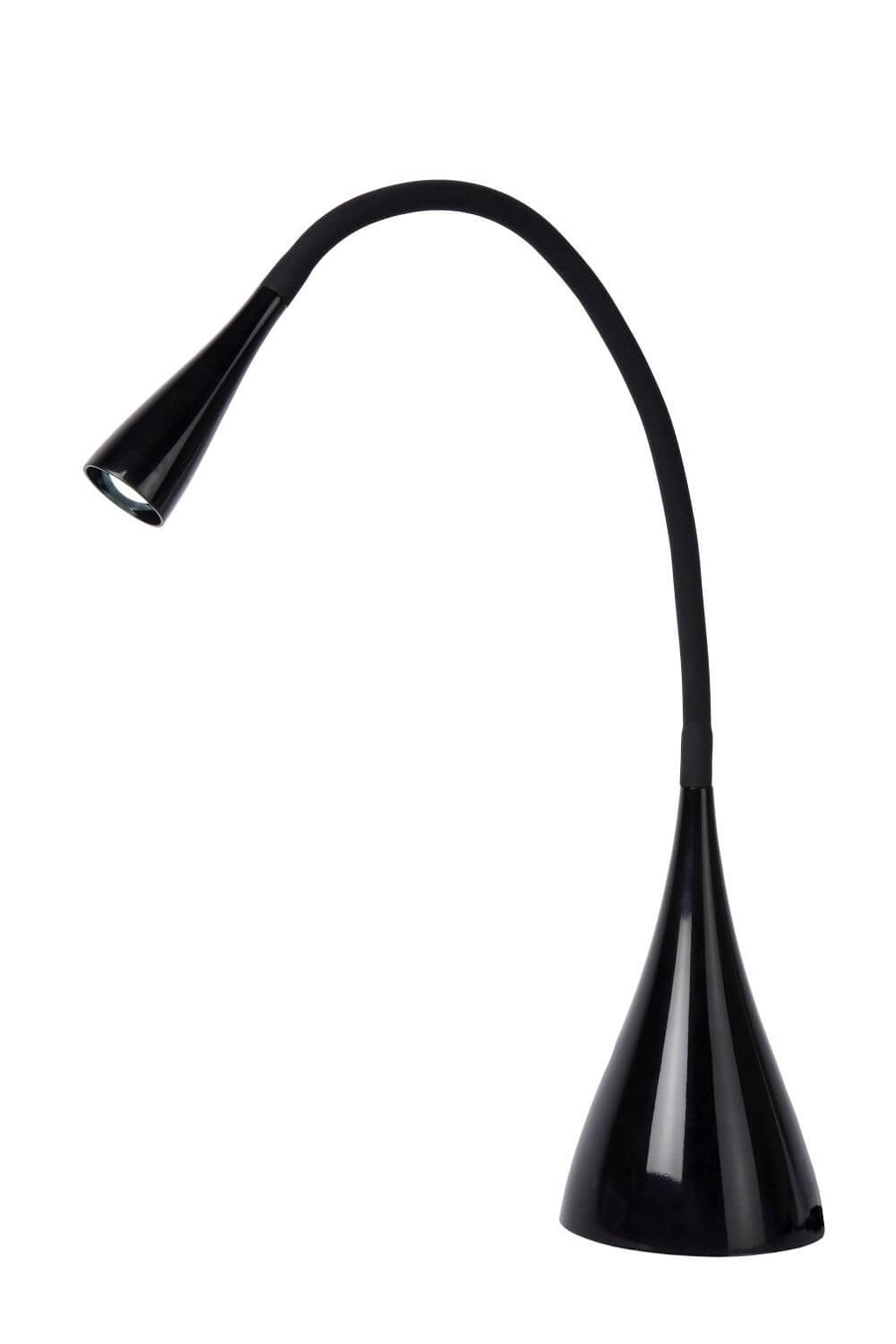 Lampe de bureau Zozy noire, H 70 cm