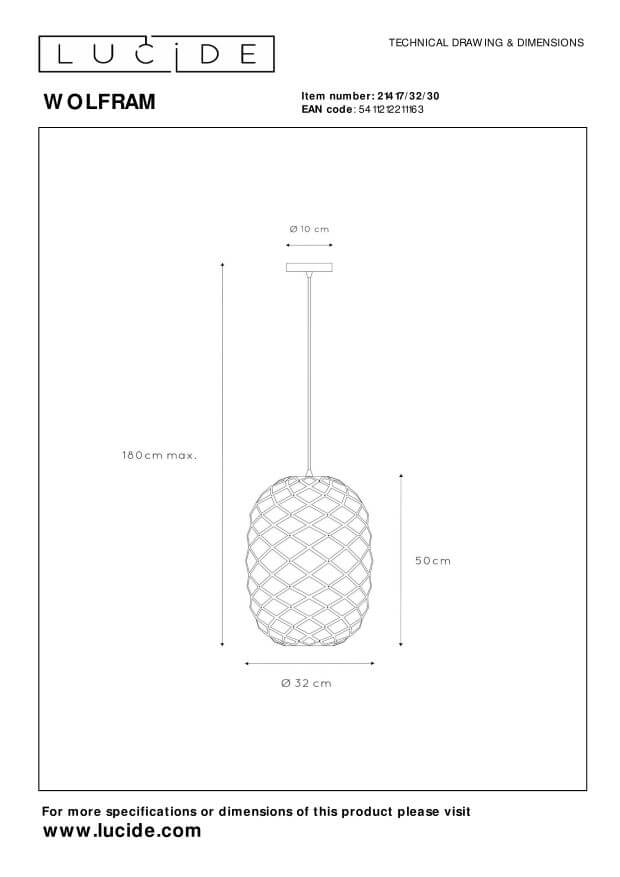 Suspension Wolfram noire