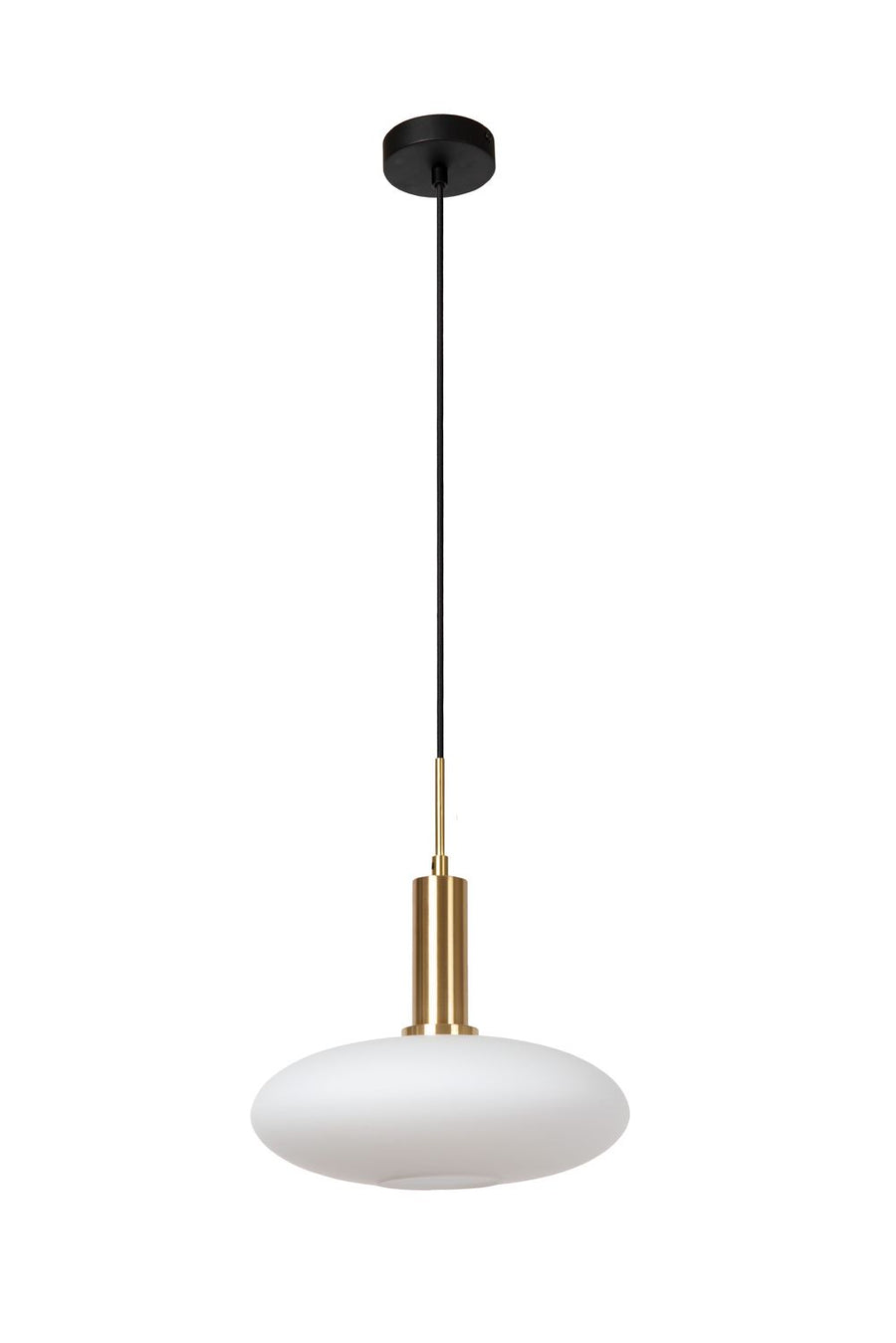 Suspension Singala dorée mat et opale, verre