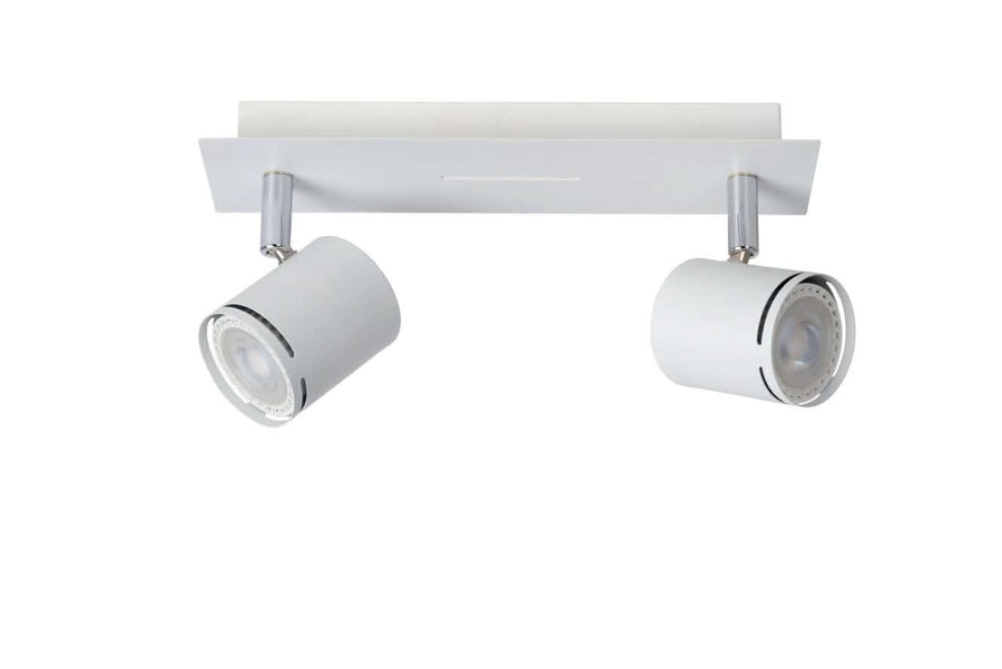 Plafonnier Rilou 2 lumières blanc et chromé
