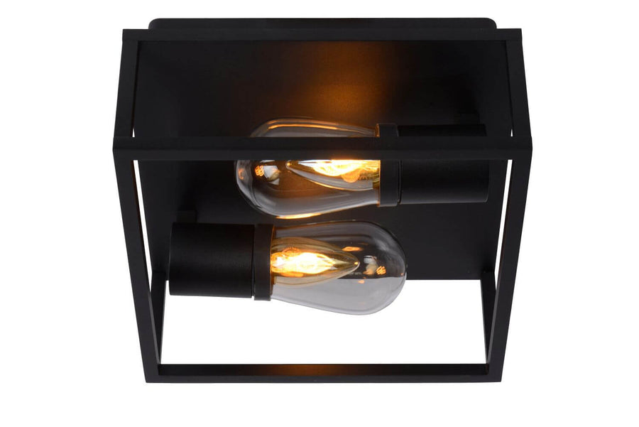 Plafonnier Carlyn 2 lumières noir