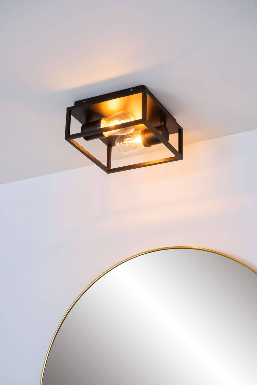Plafonnier Carlyn 2 lumières noir
