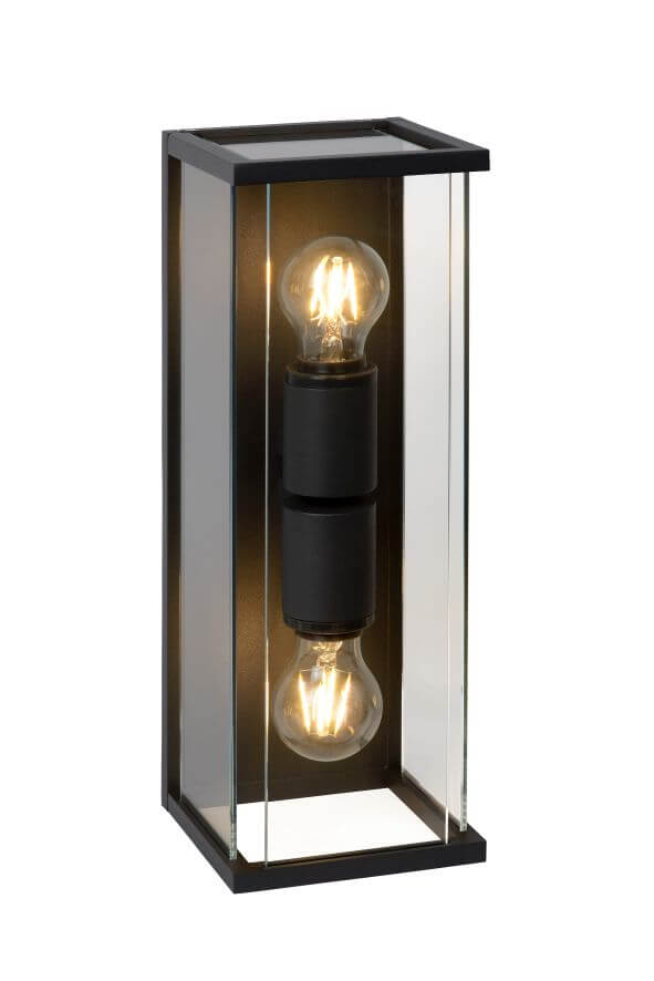 Applique extérieure Claire 2 lumières anthracite, verre