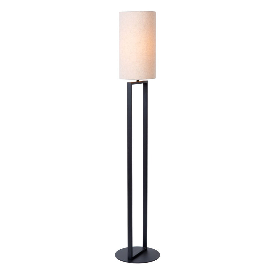 Lampadaire Herman beige et noir, coton