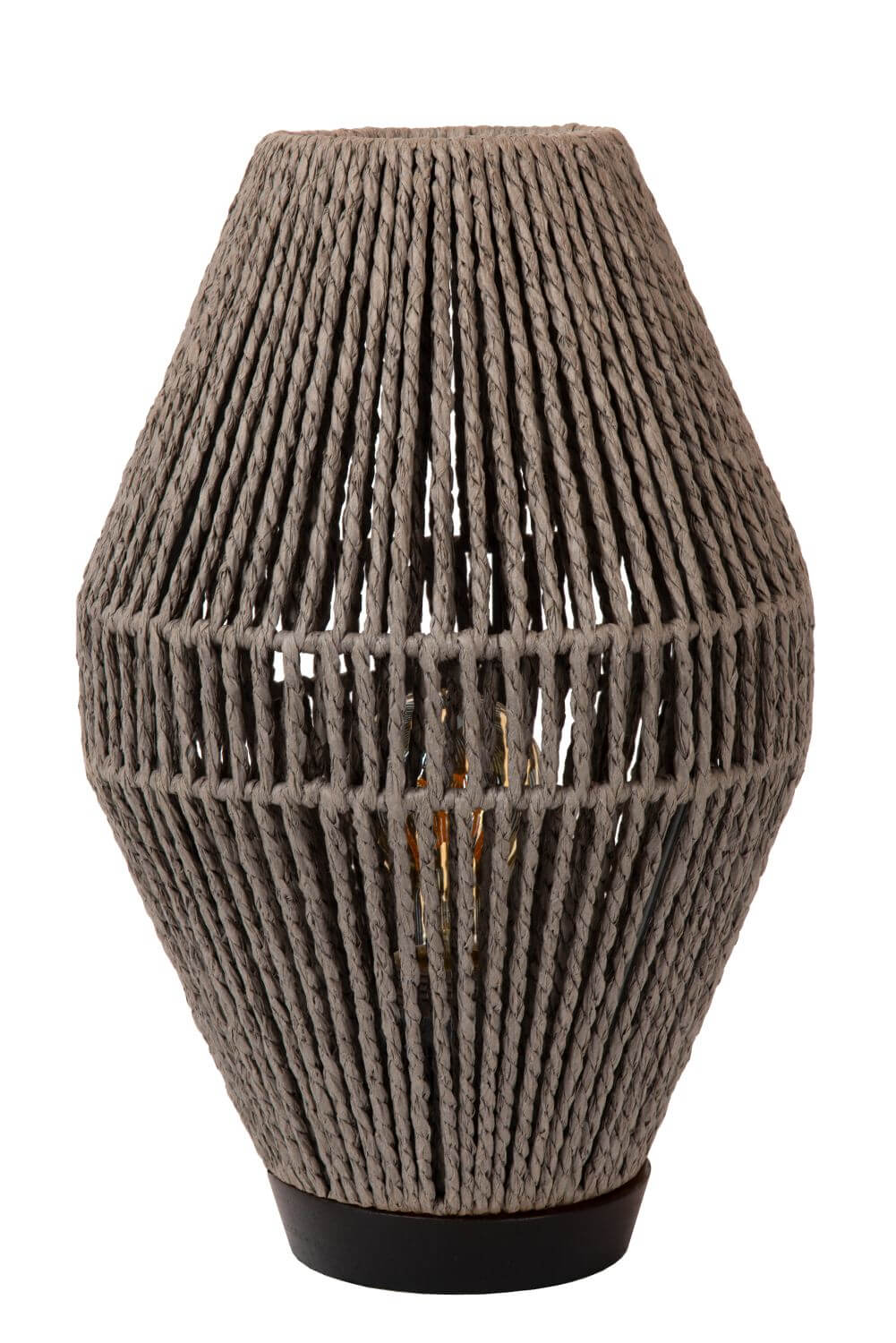 Lampe à poser Cordulle grise et noire, papier