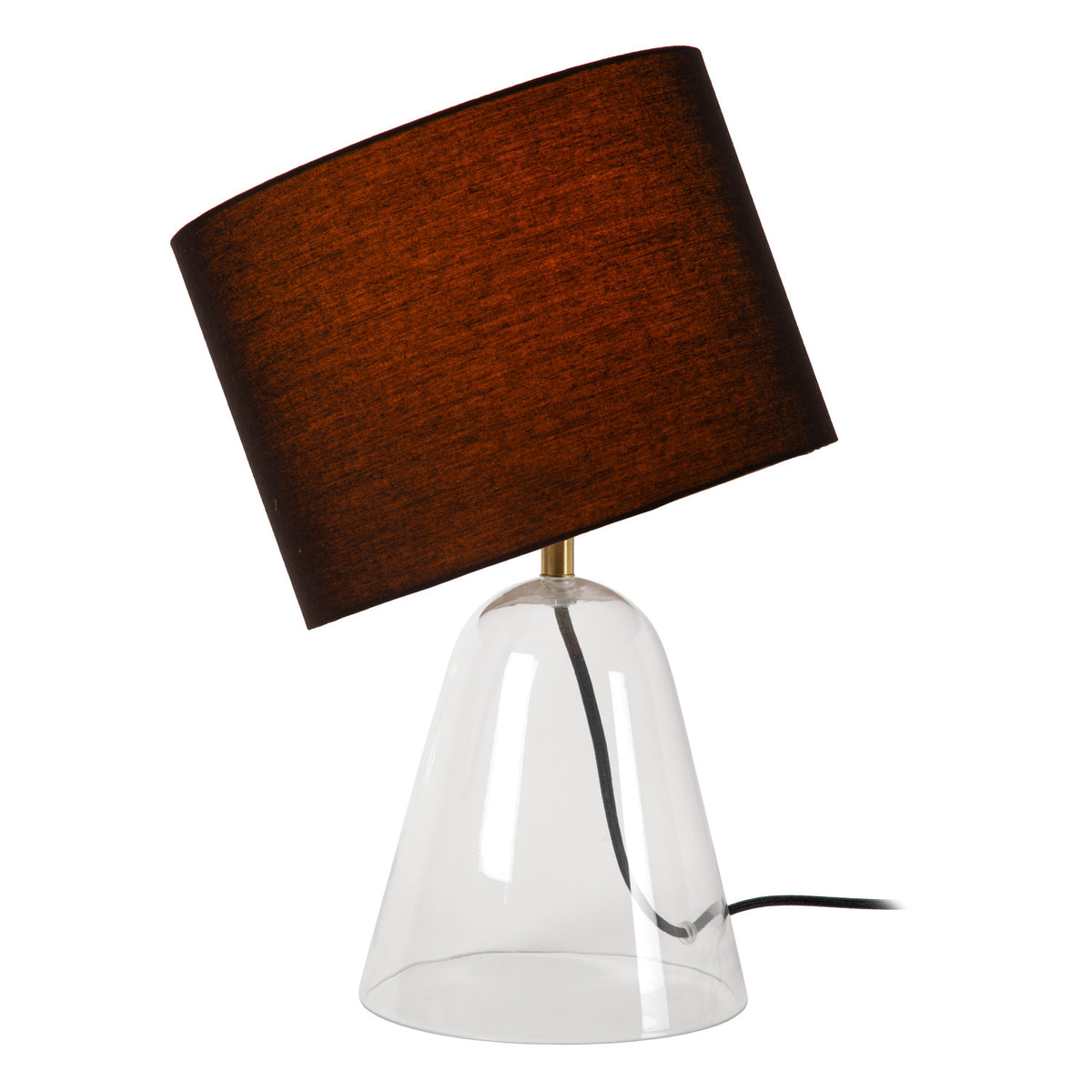 Abat-jour inclinable orienté sur le côté, montrant la rotule réglable de la lampe