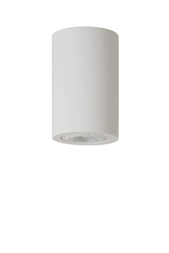 Plafonnier Gipsy blanc, plâtre, H 11,2 cm