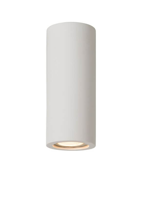 Plafonnier Gipsy blanc, plâtre, H 17 cm