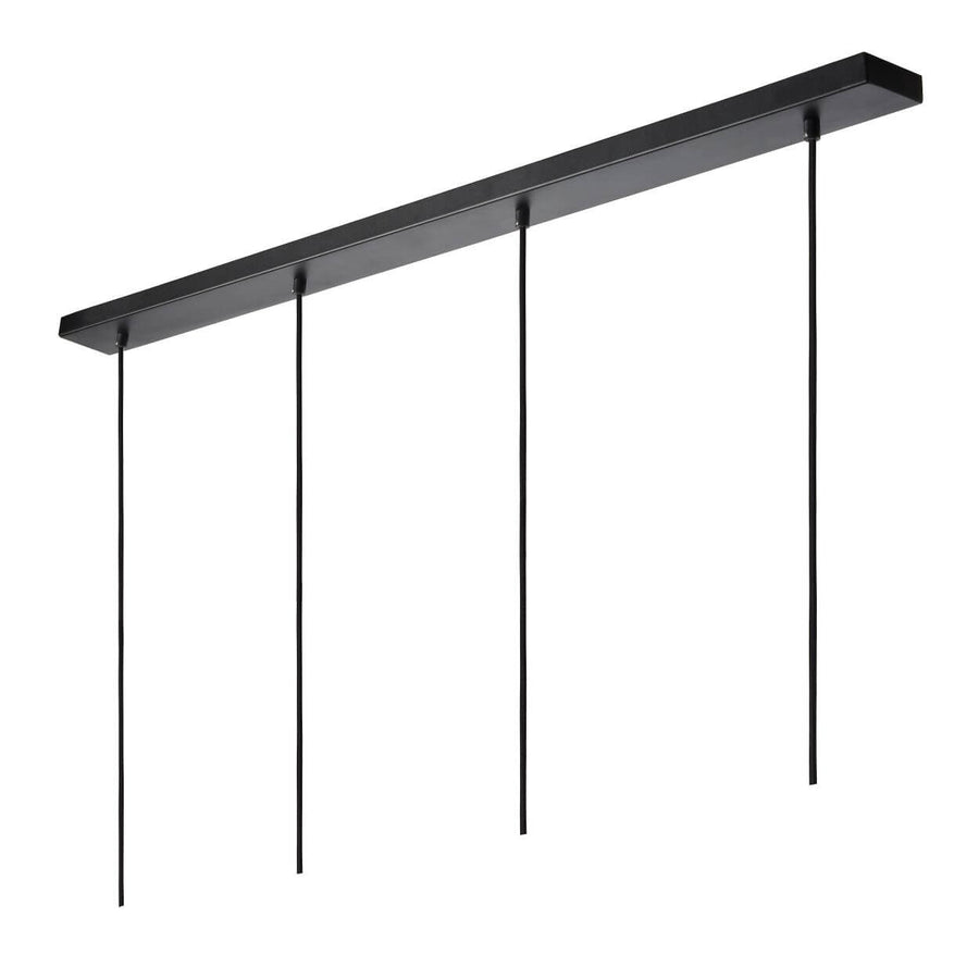 Suspension Gipsy 4 lumières noire, céramique