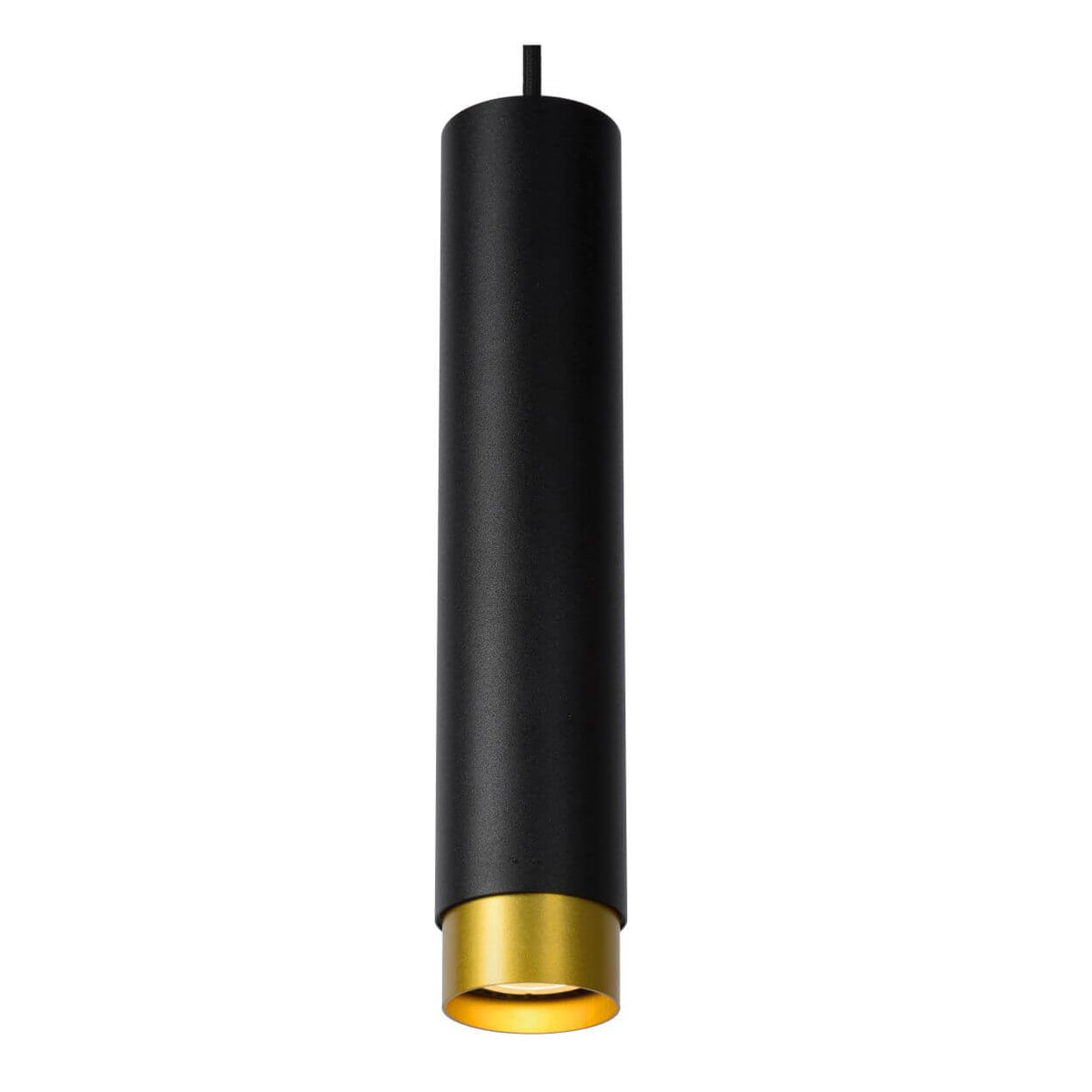 Suspension Floris noire et dorée mat