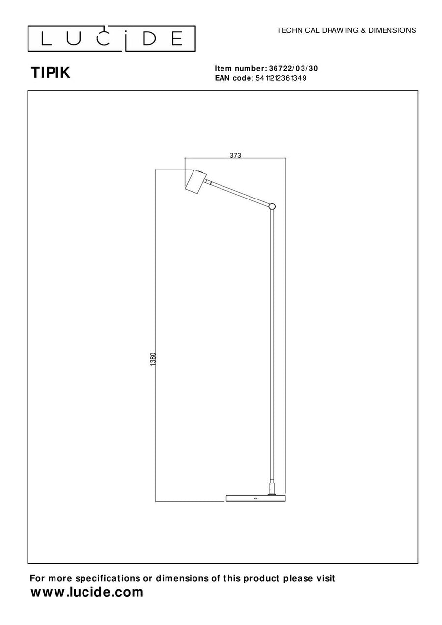 Lampadaire Tipik noir