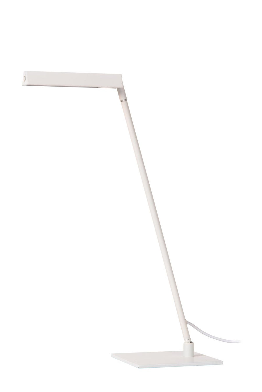 Silhouette entière du luminaire blanc avec câble d'alimentation au sol