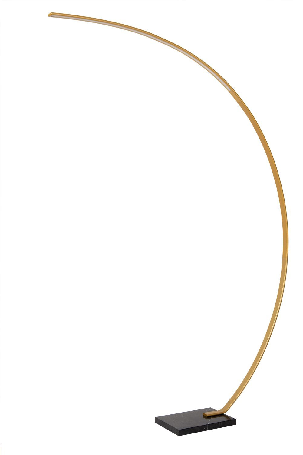 Lampadaire Curve doré mat et noir