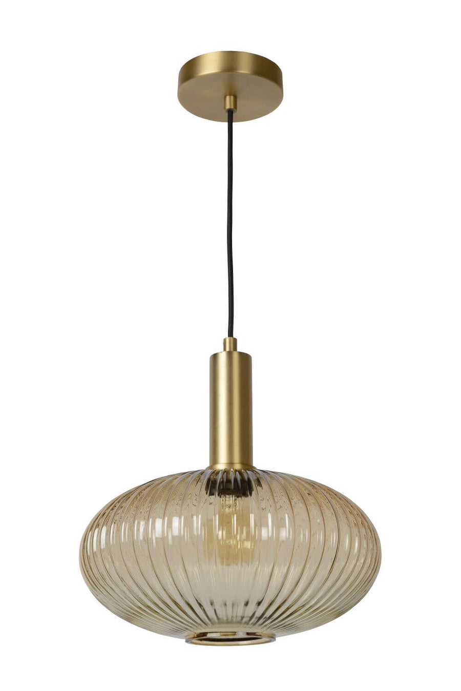 Suspension Maloto ambrée et dorée mat, verre (45386/30/62)