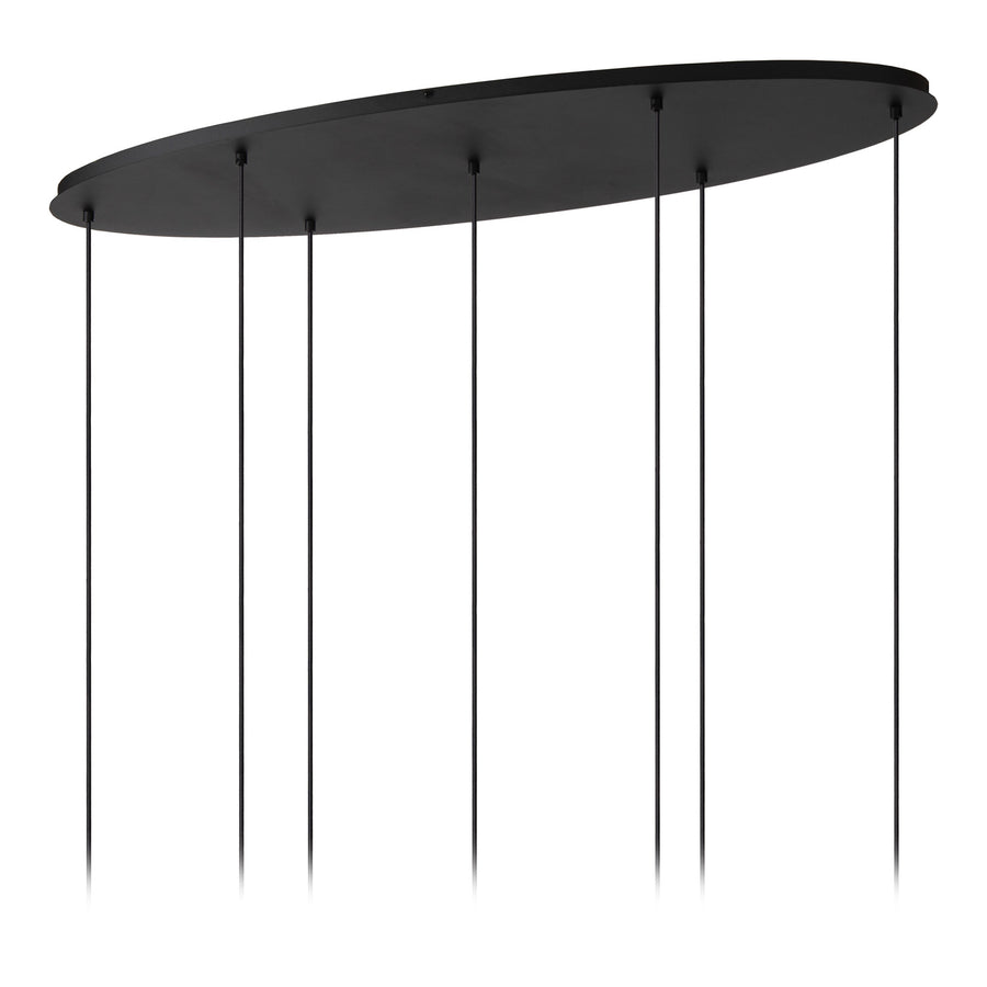 Suspension Eloise 7 lumières noire, verre