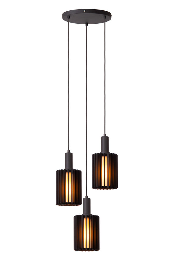 Suspension Lambres 3 lumières noire (45410/13/30)