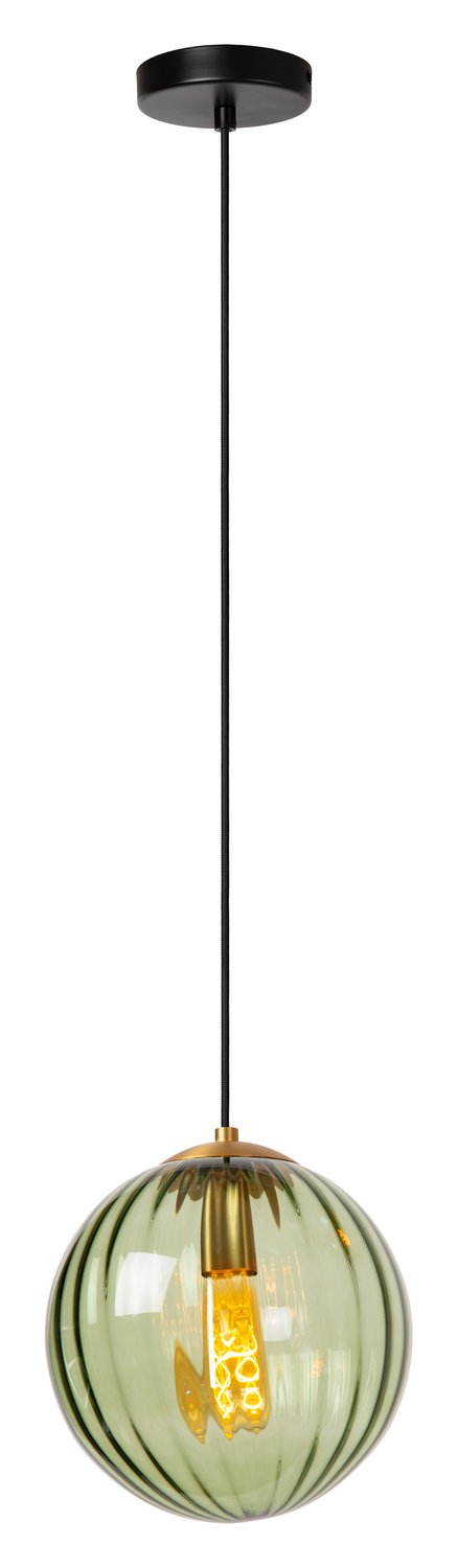 Suspension Monsaraz verte et noire, verre