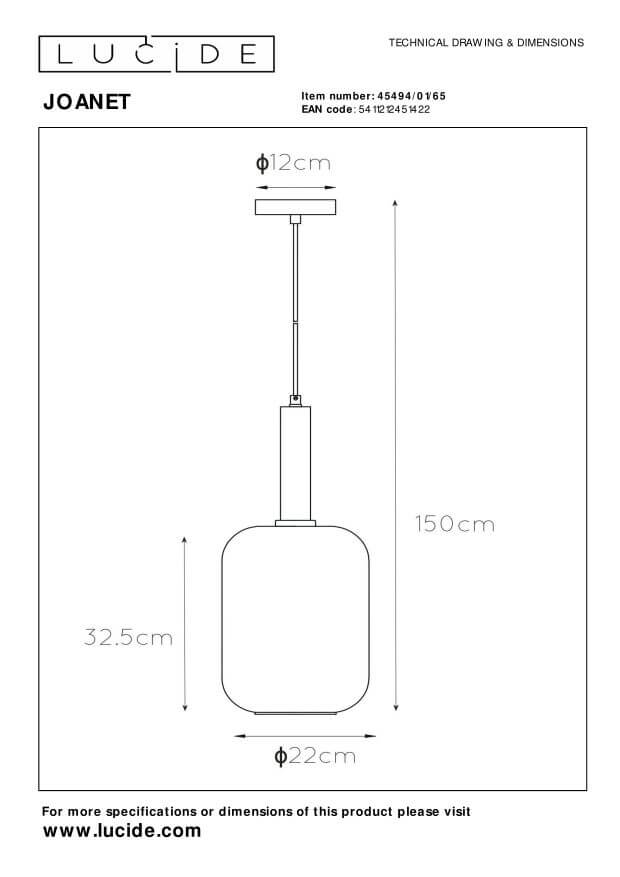 Suspension Joanet fumée et grise, verre (45494/01/65)