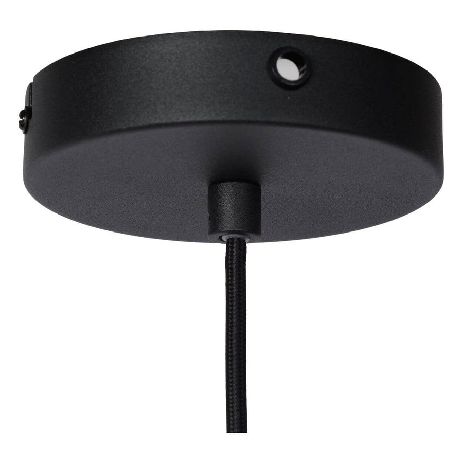 Suspension Siemon noire et dorée mat