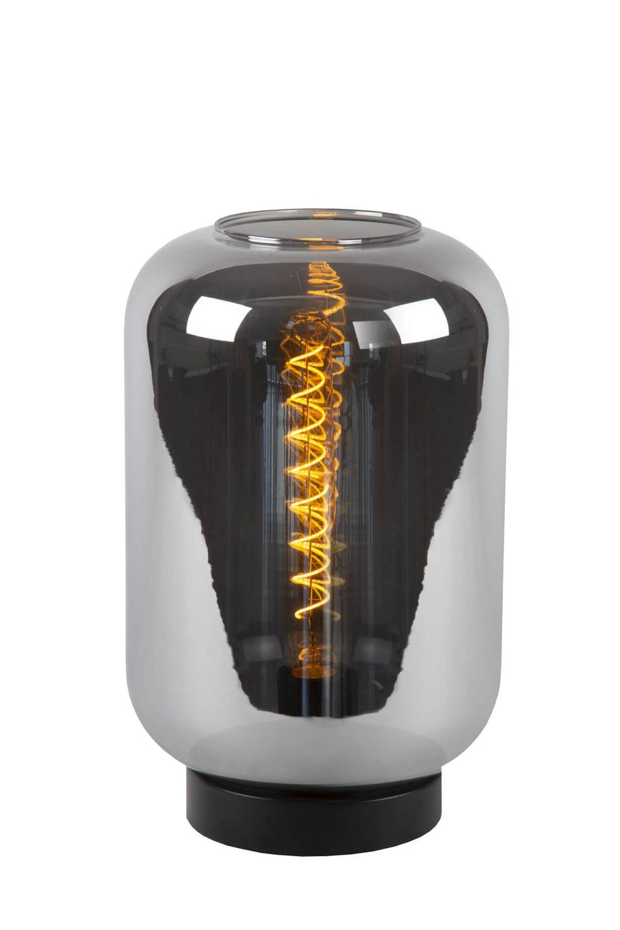 Lampe à poser Joanet fumée et grise, verre