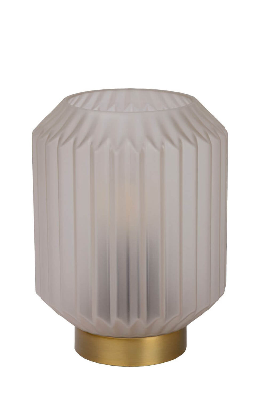 Lampe à poser Sueno blanche et dorée mat, verre
