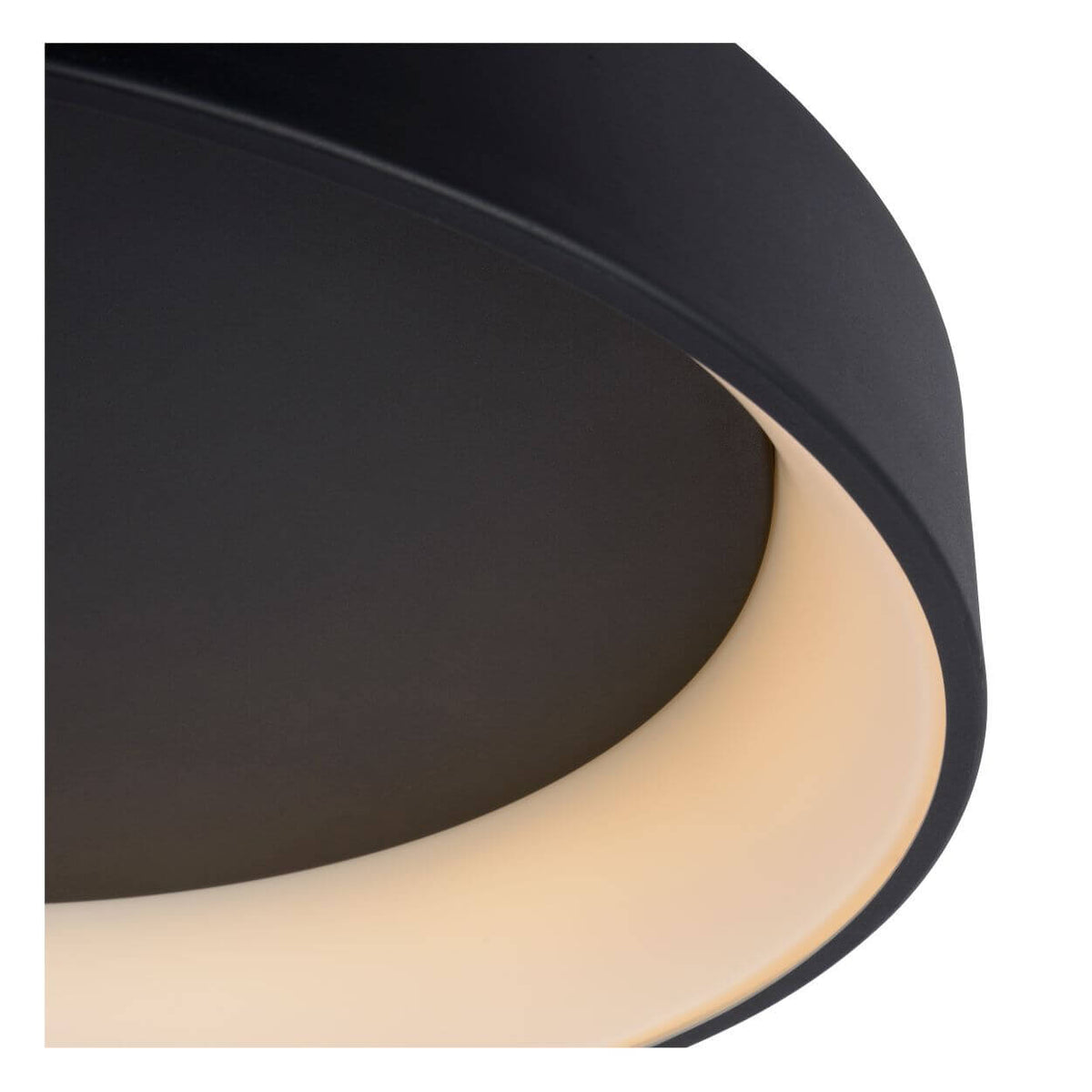 Plafonnier Talowe noir et blanc, Ø 60 cm