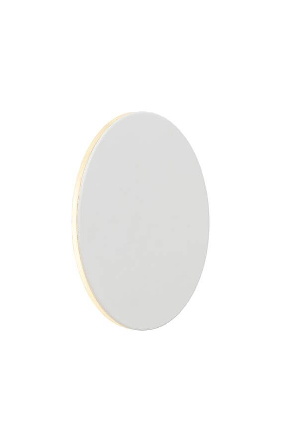 Applique murale Eklyps blanche, Ø 15 cm