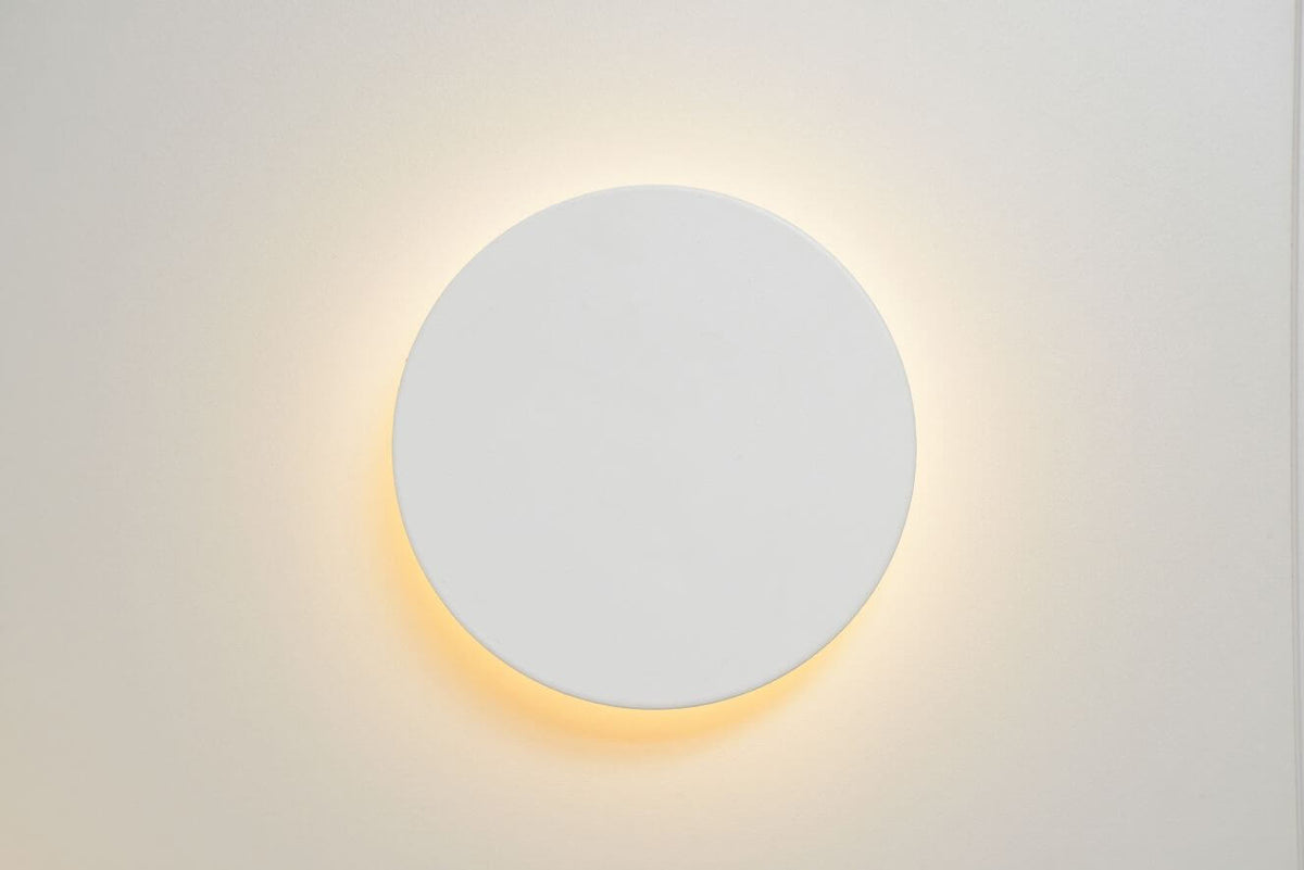 Applique murale Eklyps blanche, Ø 15 cm