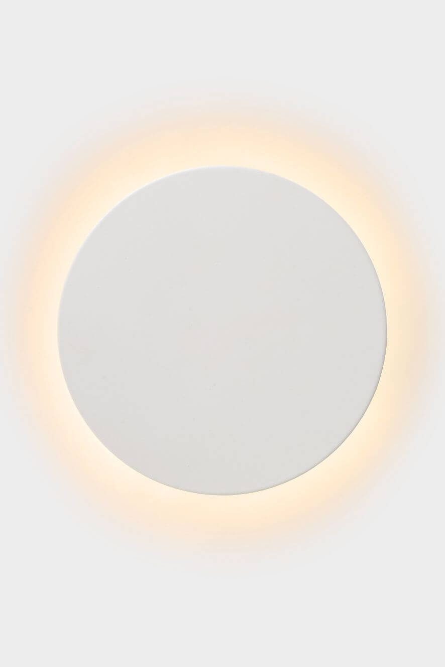 Applique murale Eklyps blanche, Ø 15 cm