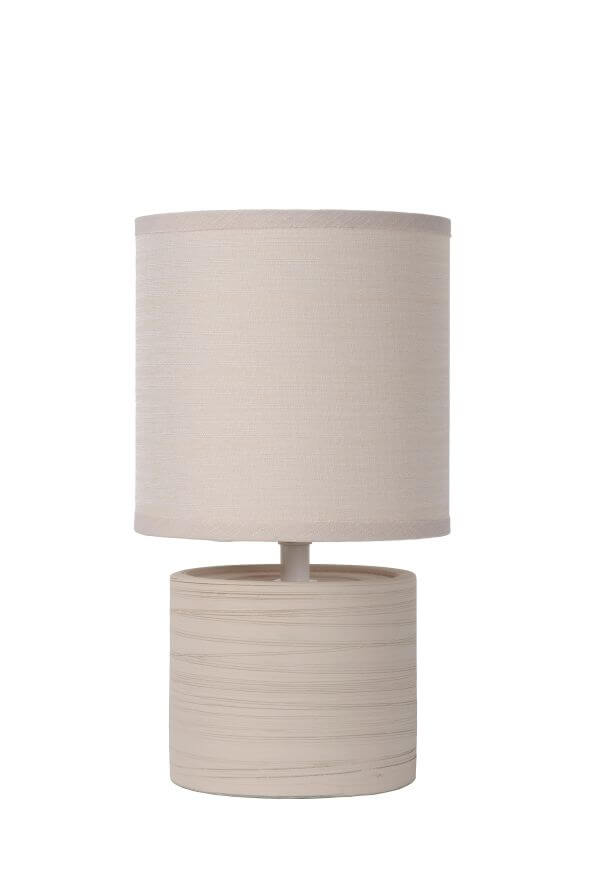 Lampe à poser Greasby beige, coton