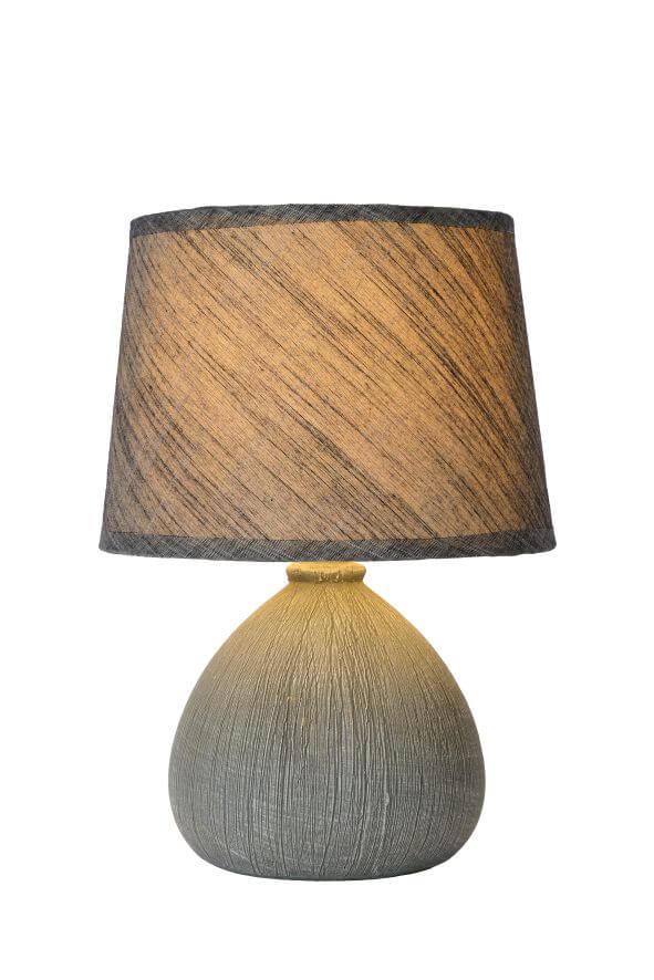 Lampe à poser Ramzi grise, coton