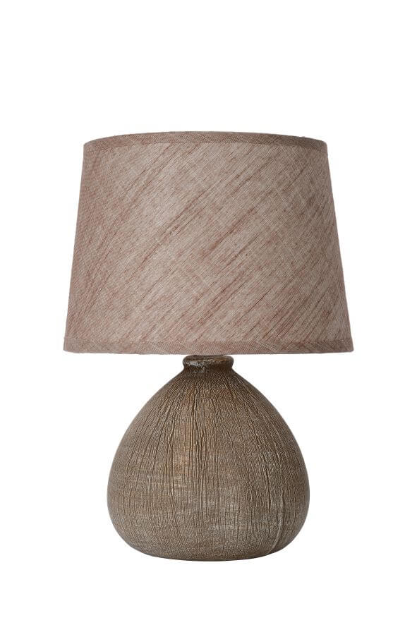 Lampe à poser Ramzi marron, coton