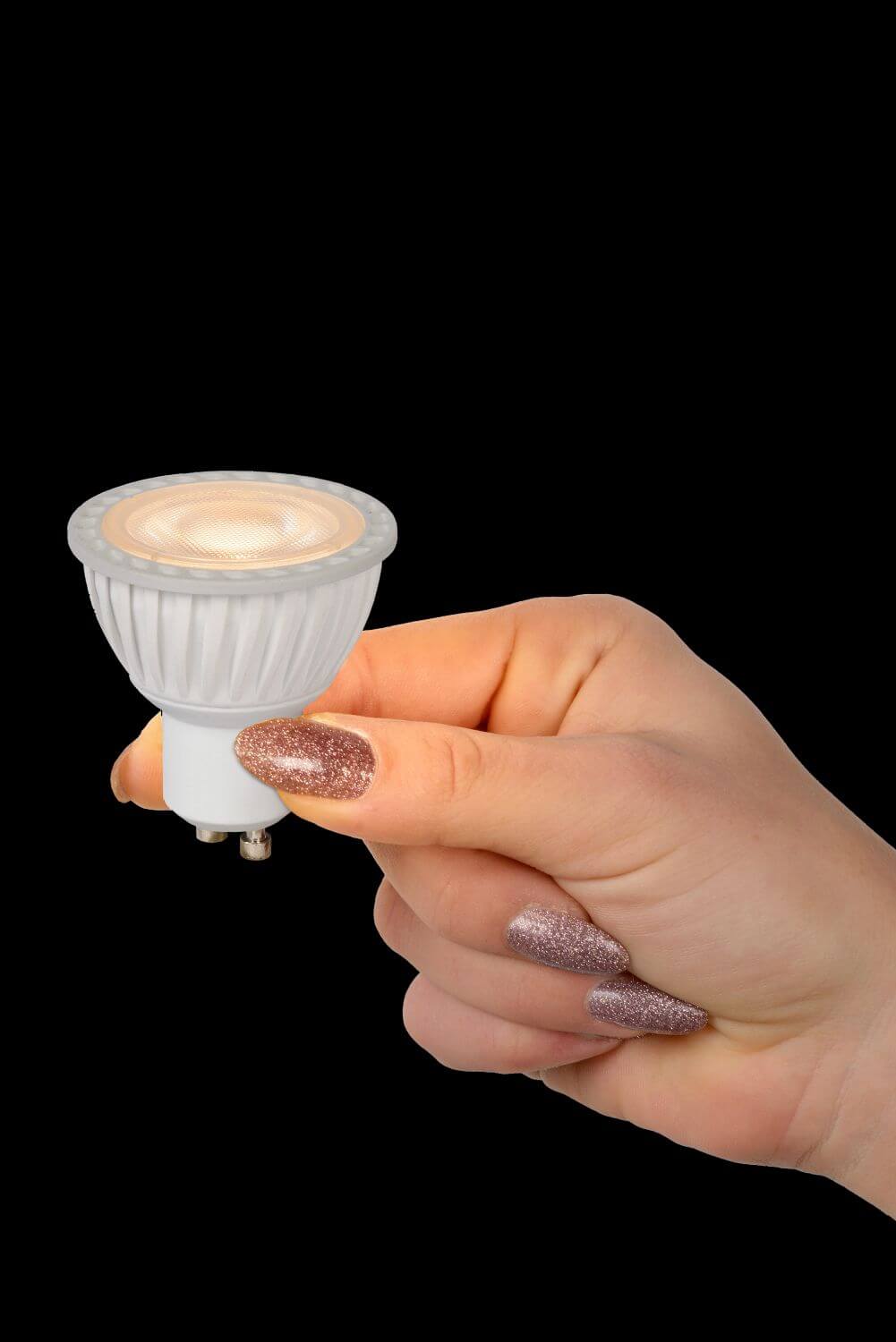Ampoule LED GU10 blanche et transparente, 5 W | Lucide