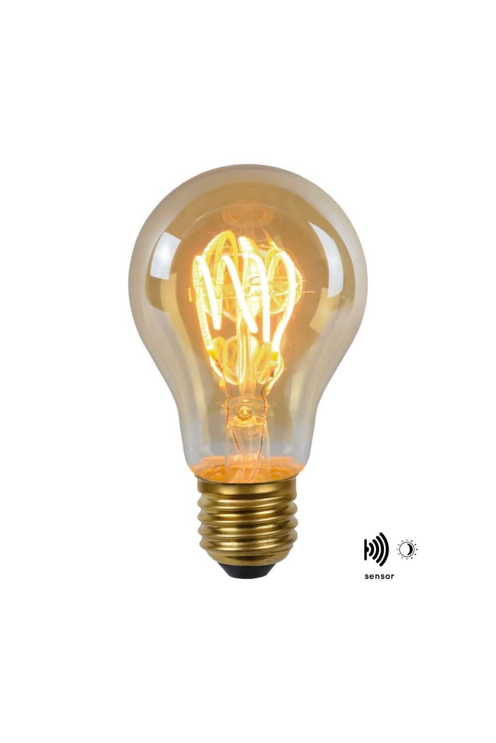 Ampoule LED E27 standard à filament ambrée, 4 W | Lucide