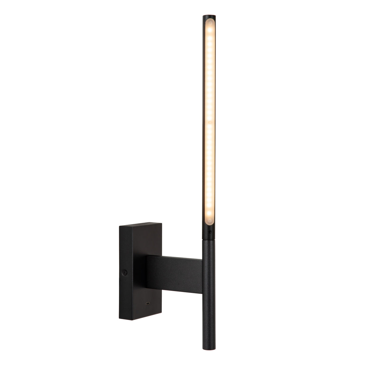 Applique murale Finan noire, H 48 cm